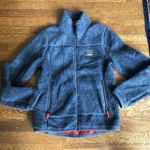 Llbean fuzzy teddy jacket